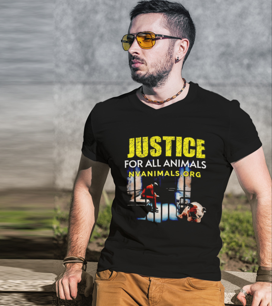 Justice For All Animals NVAnimals.org Compassion Awareness T-Shirt