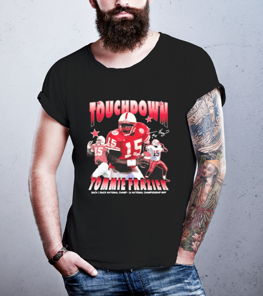 Touchdown Tommie Frazier 1995 Ncaa Championship Nebraska Football T-Shirt