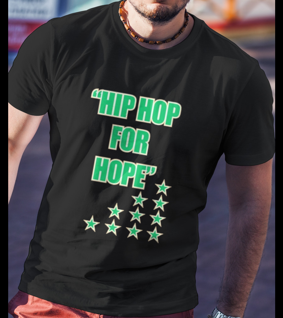 Hip Hop For Hope Green Stars Collection T-Shirt