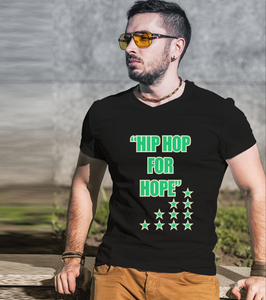 Hip Hop For Hope Green Stars Collection T-Shirt