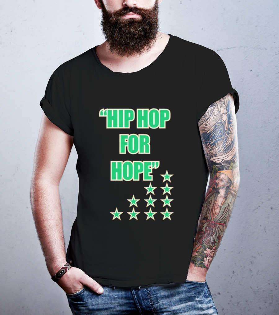 Hip Hop For Hope Green Stars Collection T-Shirt