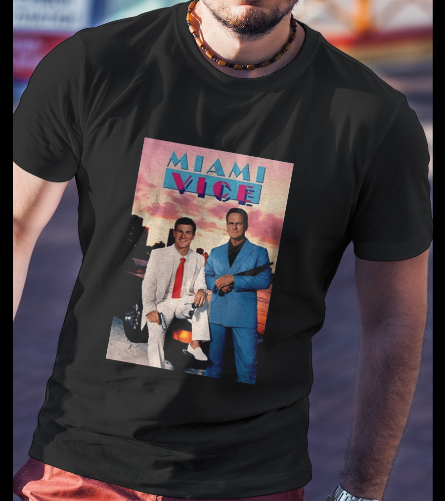 Miami Vice Indiana Hoosiers Football Fernando Mendoza Curt Cignetti T-Shirt