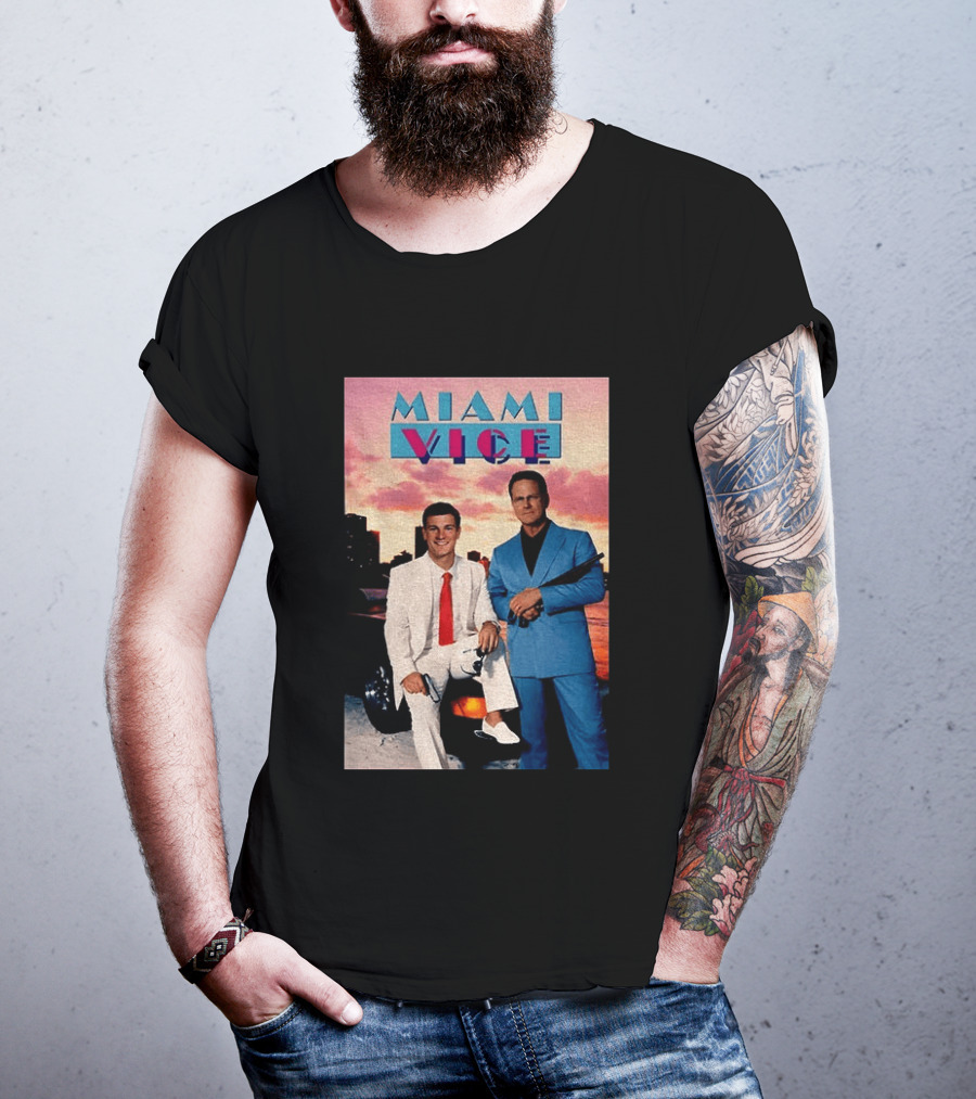 Miami Vice Indiana Hoosiers Football Fernando Mendoza Curt Cignetti T-Shirt