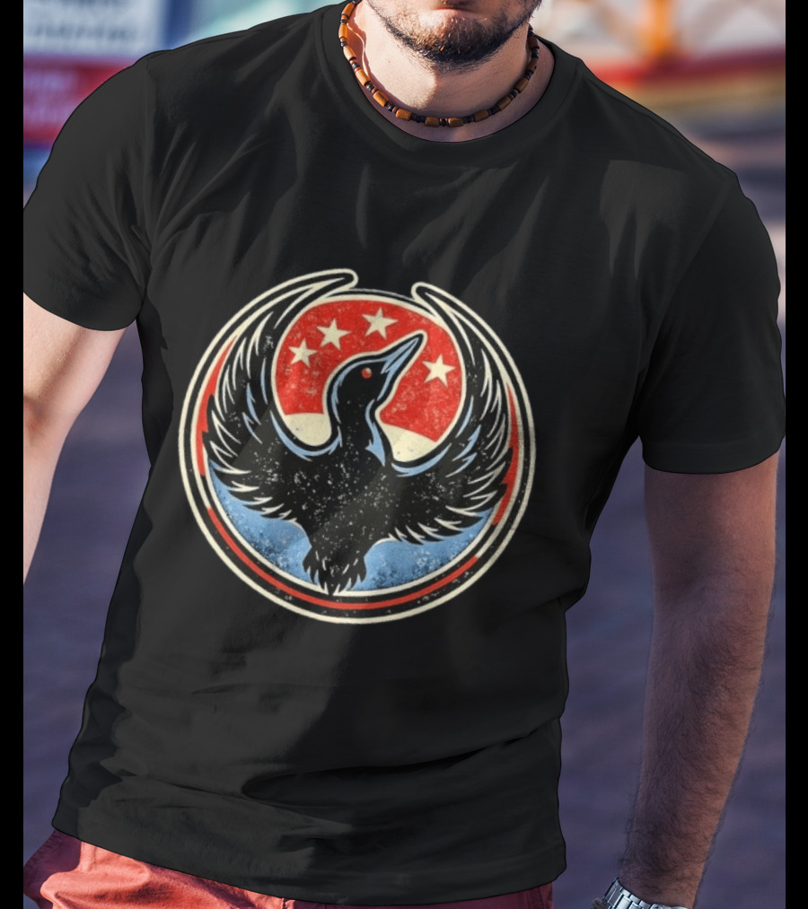 Minnesota Rebel Blackbird Red White Blue Stars Political T-Shirt