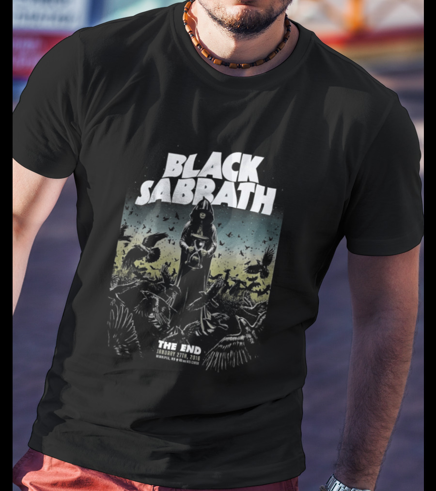 Black Sabbath The End Tour Winnipeg January 27 2016 Heavy Metal Band Concert T-Shirt