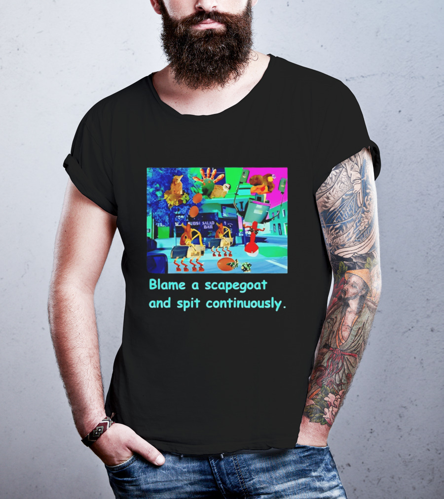 Blame A Scapegoat And Spit Continuously Surreal Animal Montage T-Shirt