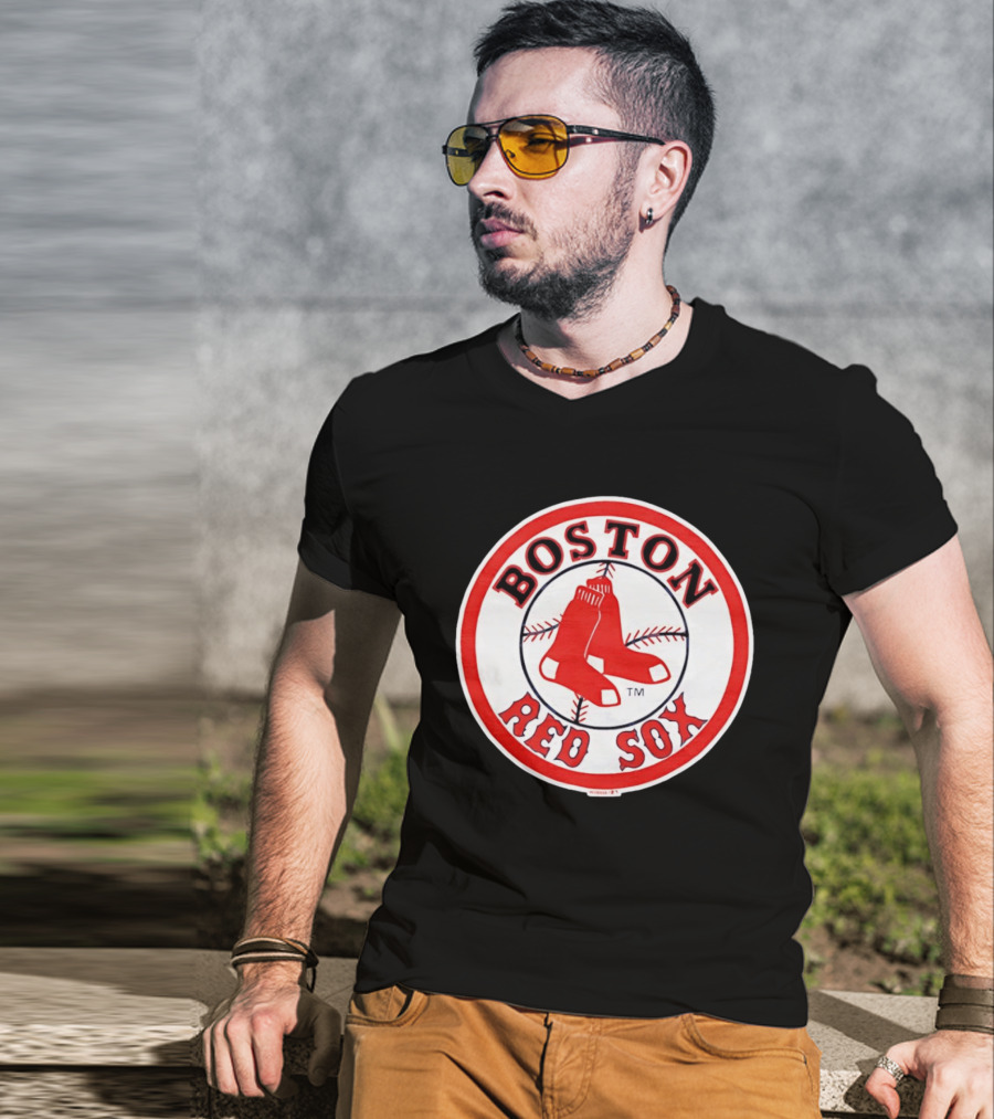 Boston Red Sox Hanging Red Socks Baseball Team T-Shirt