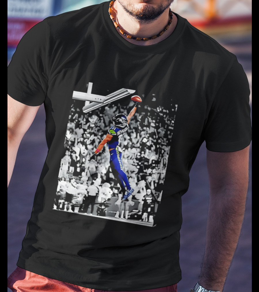 Jaxon Smith Njigba Seattle Seahawks Jumping Football Catch Legend T-Shirt