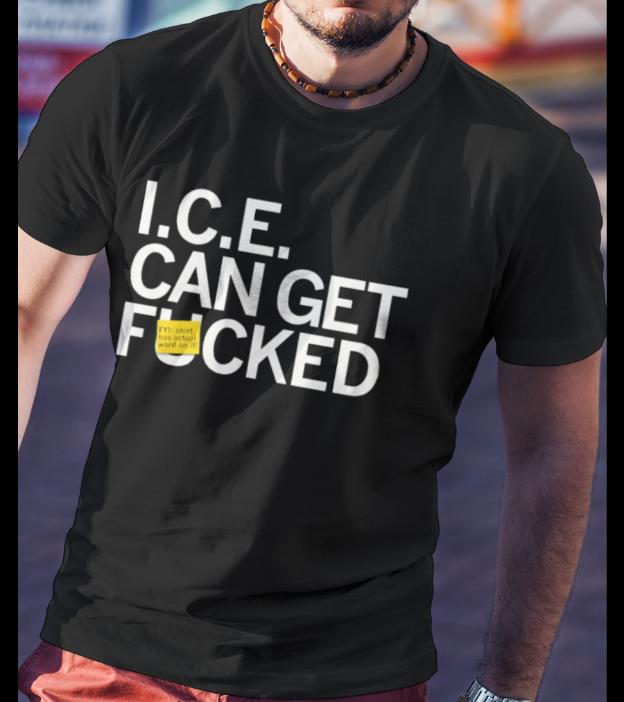 I.C.E. Can Get F Cked Yellow Censored Block T-Shirt