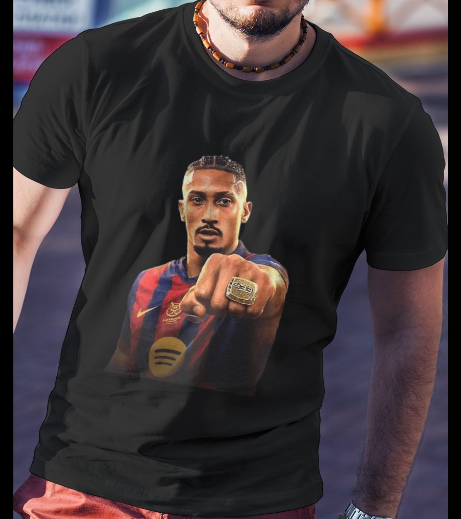 Raphinha 433 Awards Player Of The Year 2025 Ring Barcelona T-Shirt