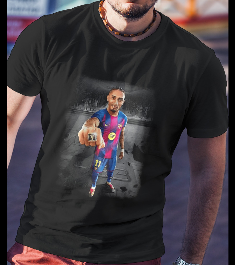 Raphinha 433 Barcelona Player Of The Year 2025 Award Winning Image T-Shirt