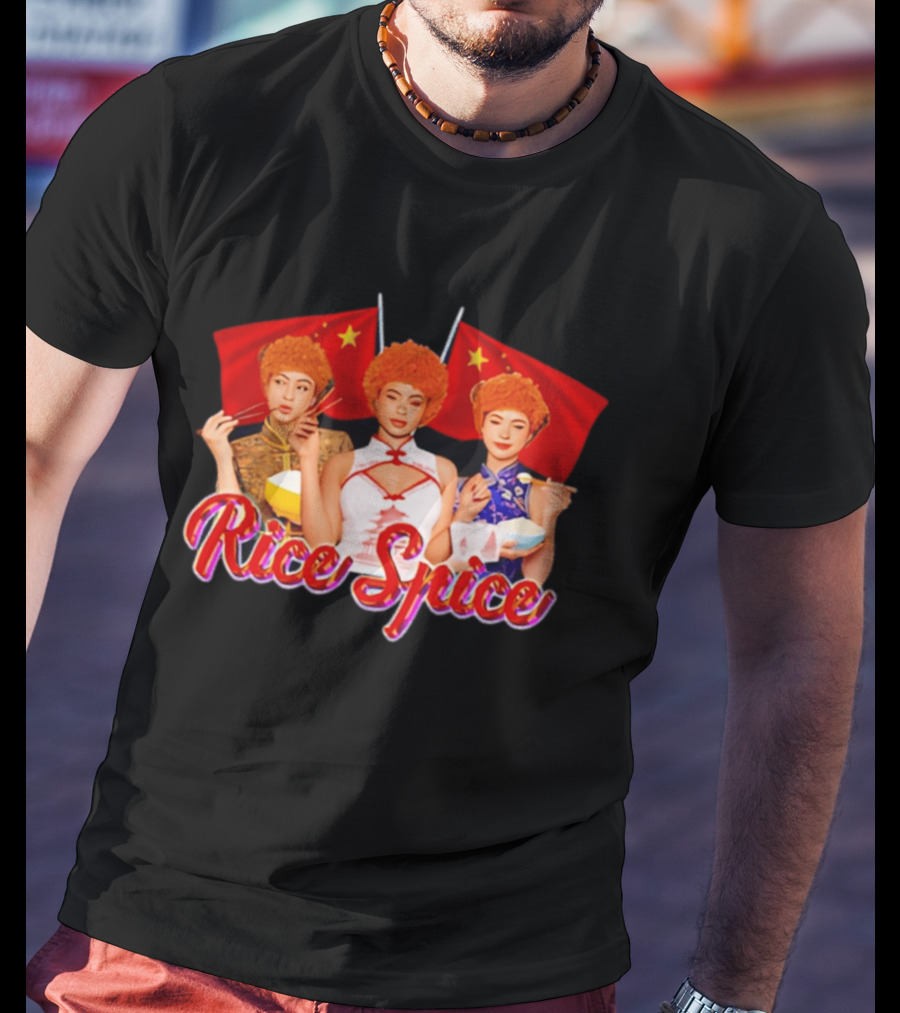 China Rice Spice Trio With Flags And Traditional Attire T-Shirt