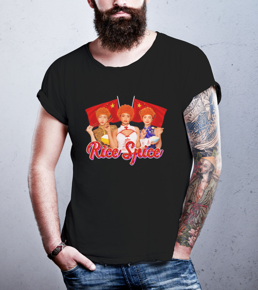 China Rice Spice Trio With Flags And Traditional Attire T-Shirt