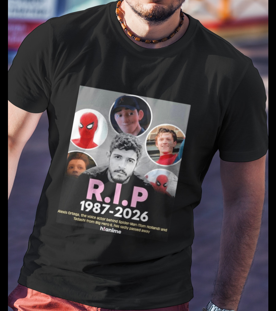 RIP Alexis Ortega 1987 2026 Voice Of Spider Man And Tadashi T-Shirt