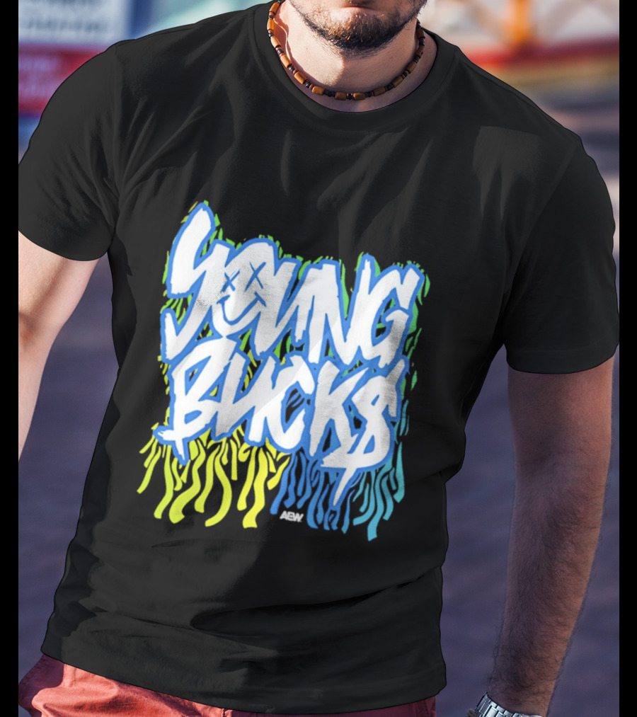 Young Bucks The Party's Back Neon Graffiti T-Shirt