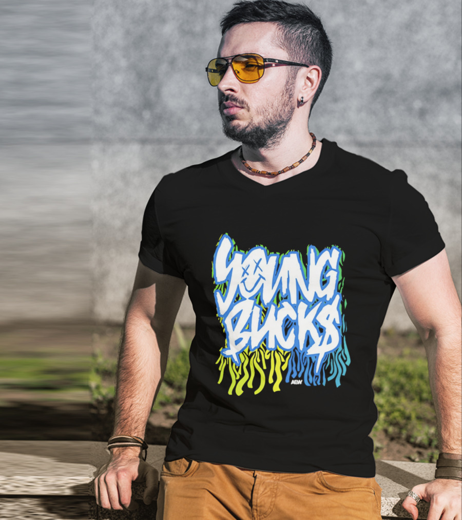 Young Bucks The Party's Back Neon Graffiti T-Shirt