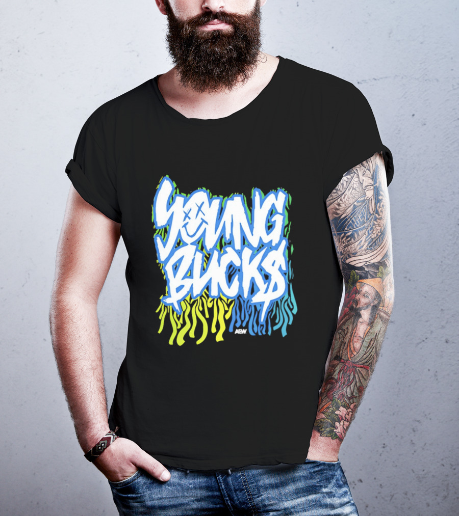 Young Bucks The Party's Back Neon Graffiti T-Shirt