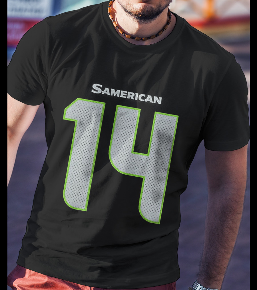Seattle Seahawks Samerican 14 Jersey T-Shirt