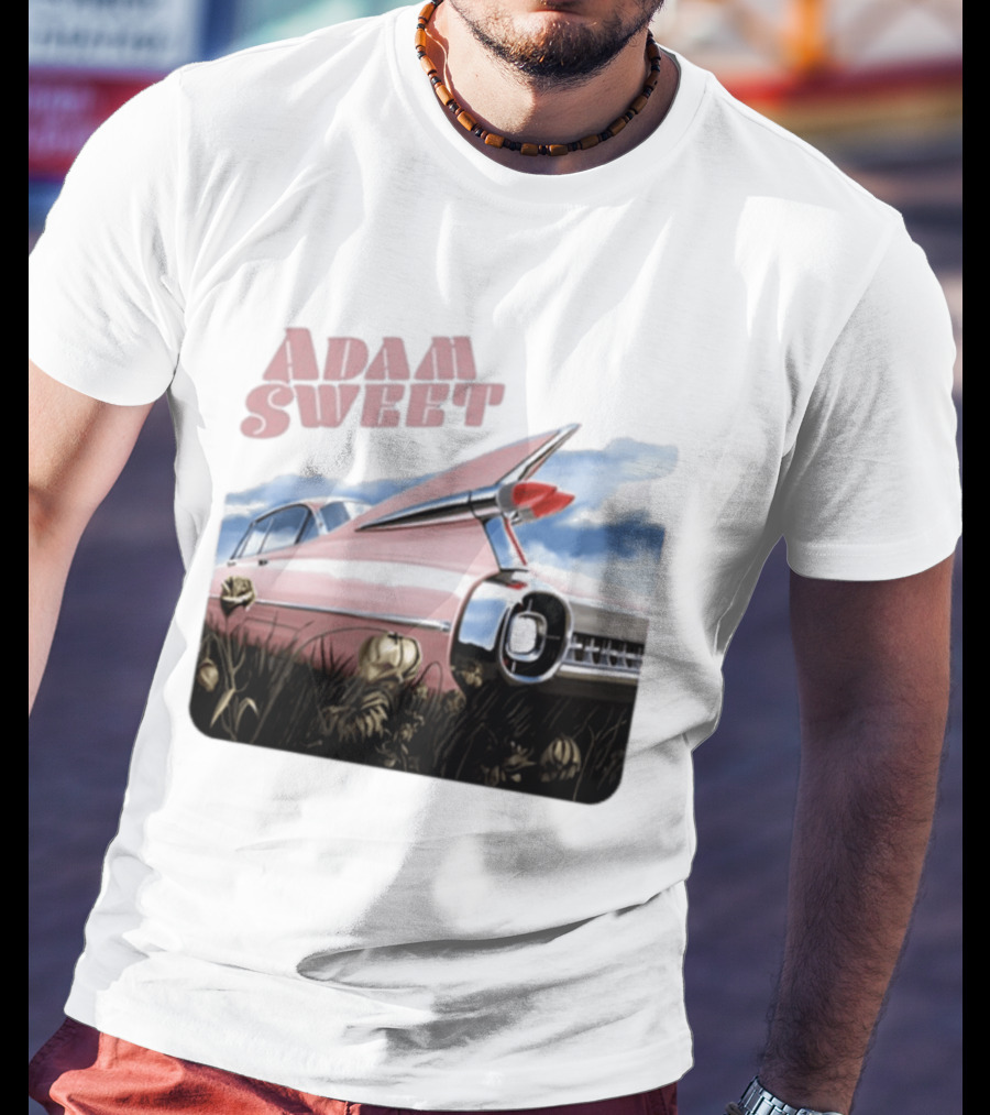 Adam Sweet Pink Cadillac Flowers Nostalgia T-Shirt