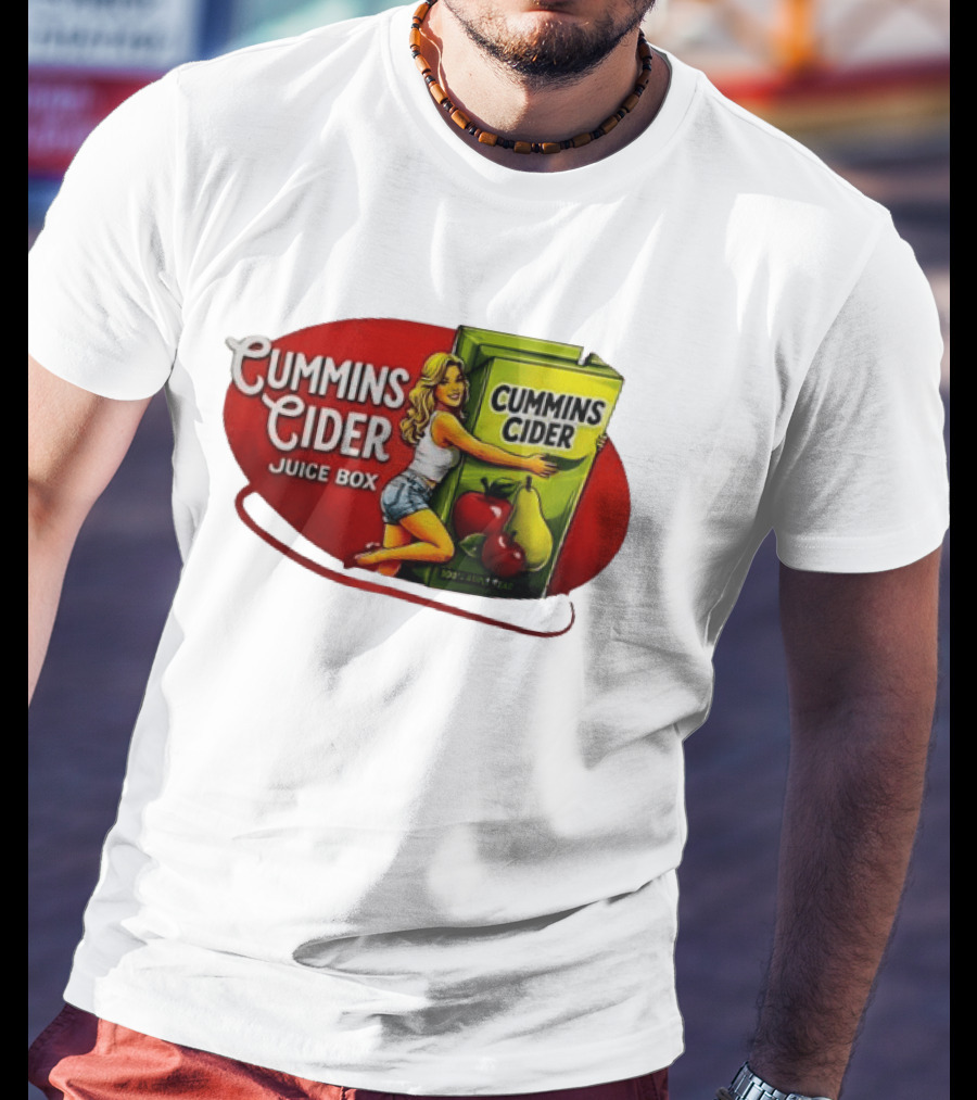 Cummins Cider Juice Box Vintage Style 100% Pear And Apple Drink T-Shirt