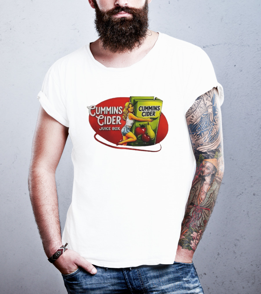 Cummins Cider Juice Box Vintage Style 100% Pear And Apple Drink T-Shirt