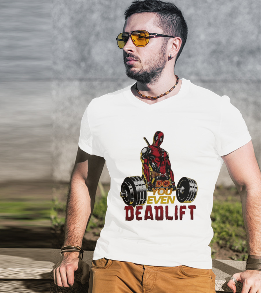 Deadpool Do You Even Deadlift Fitness Motivation Comic Character Workout T-Shirt