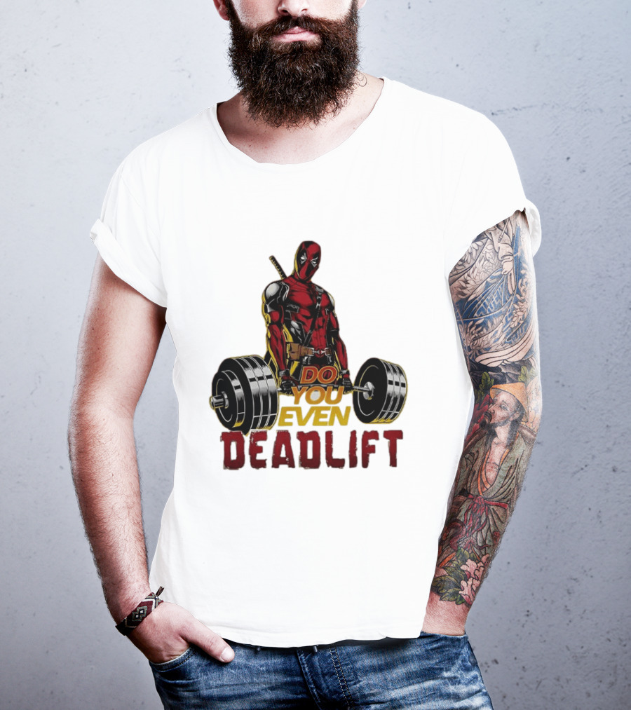 Deadpool Do You Even Deadlift Fitness Motivation Comic Character Workout T-Shirt