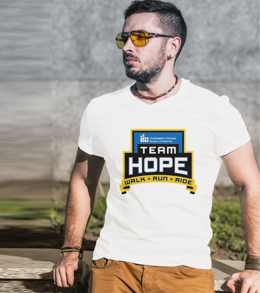 Team Hope Walk Run Ride Huntington's Disease Society Of America T-Shirt