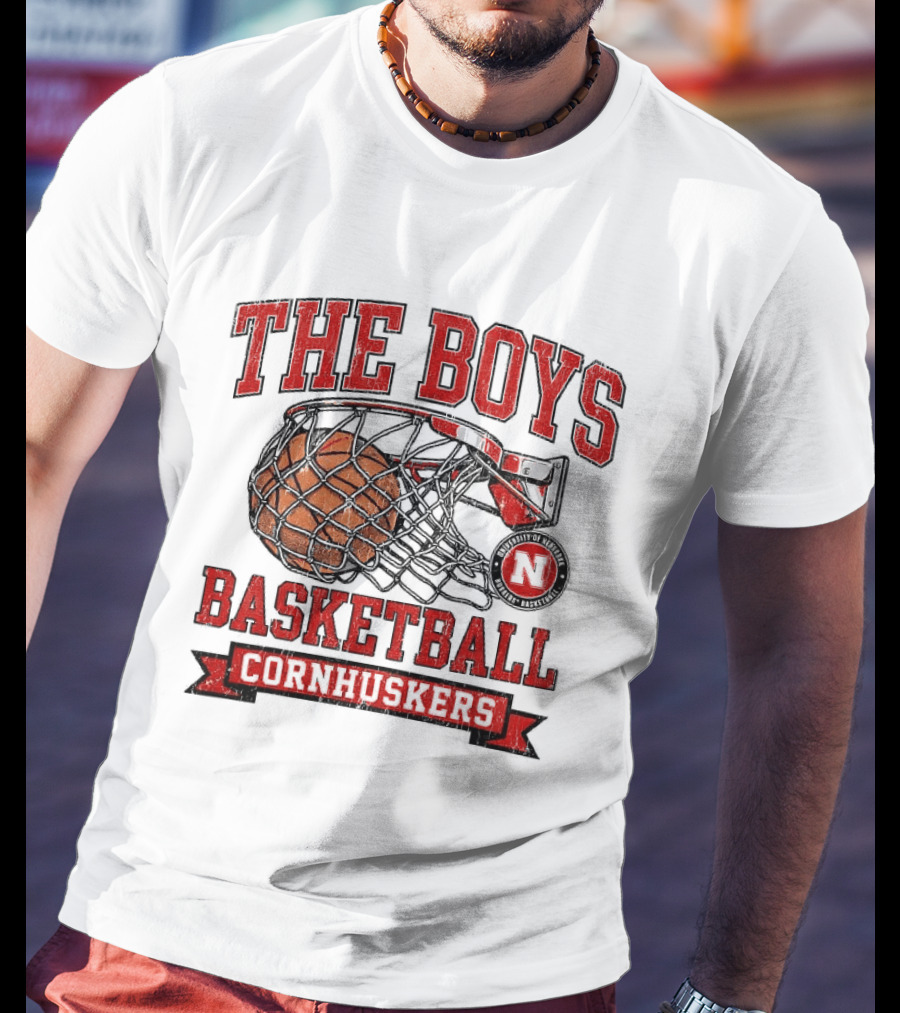The Boys Basketball Cornhuskers N Iconic Hoop T-Shirt