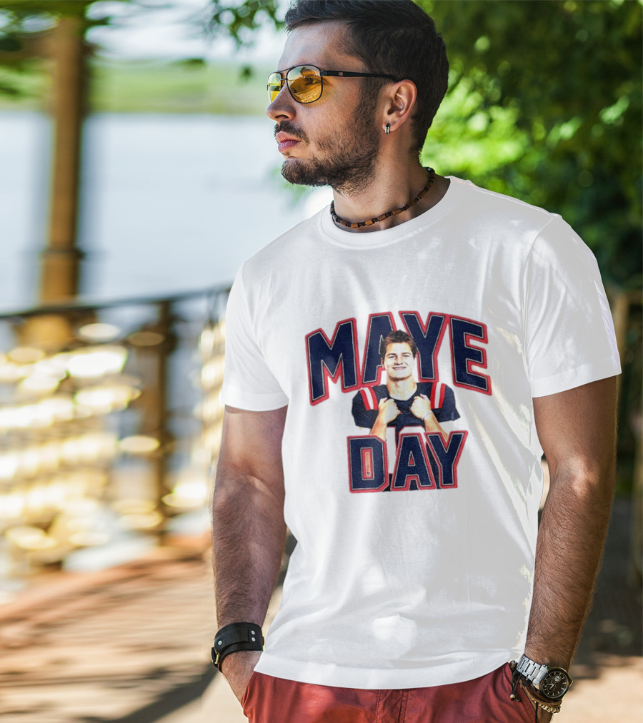 Maye Day Gay For Maye Drake Maye New England Patriots Football Player T-Shirt