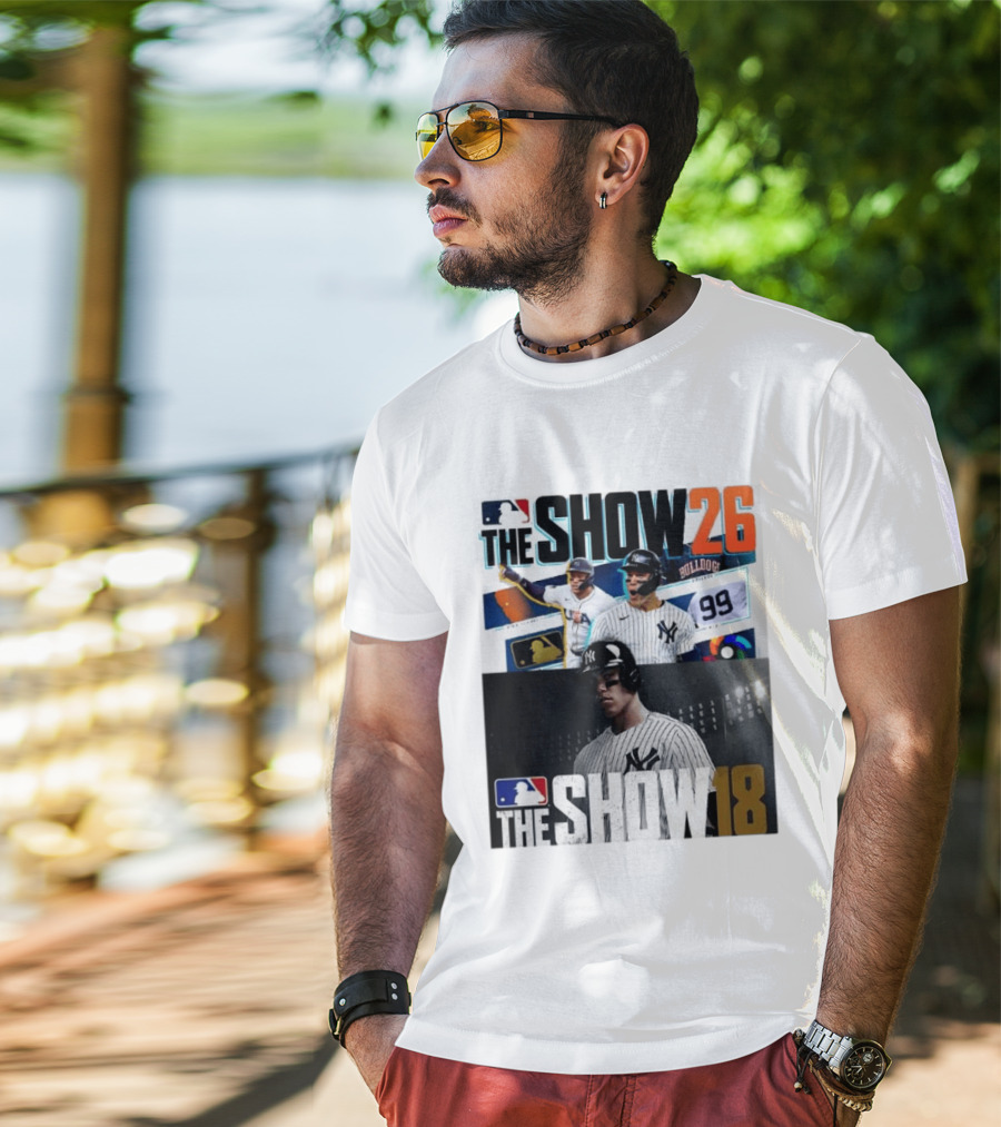 MLB The Show 26 Aaron Judge New York Yankees Cover Athlete Baseball Game Featuring The Show 18 T-Shirt