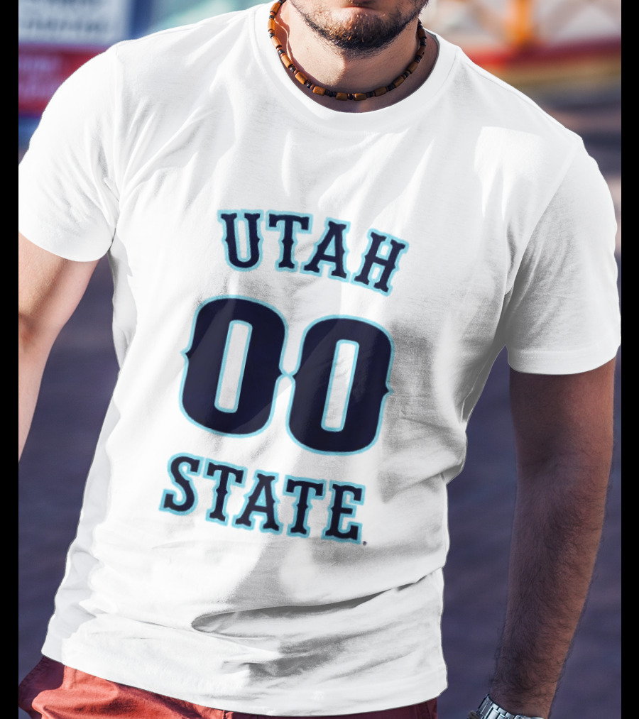 Utah State 00 Number Basketball T-Shirt