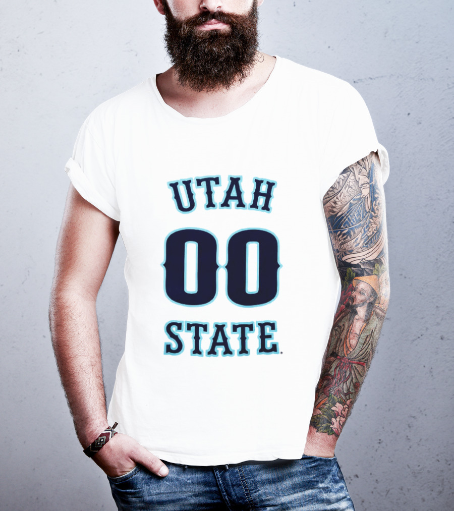 Utah State 00 Number Basketball T-Shirt