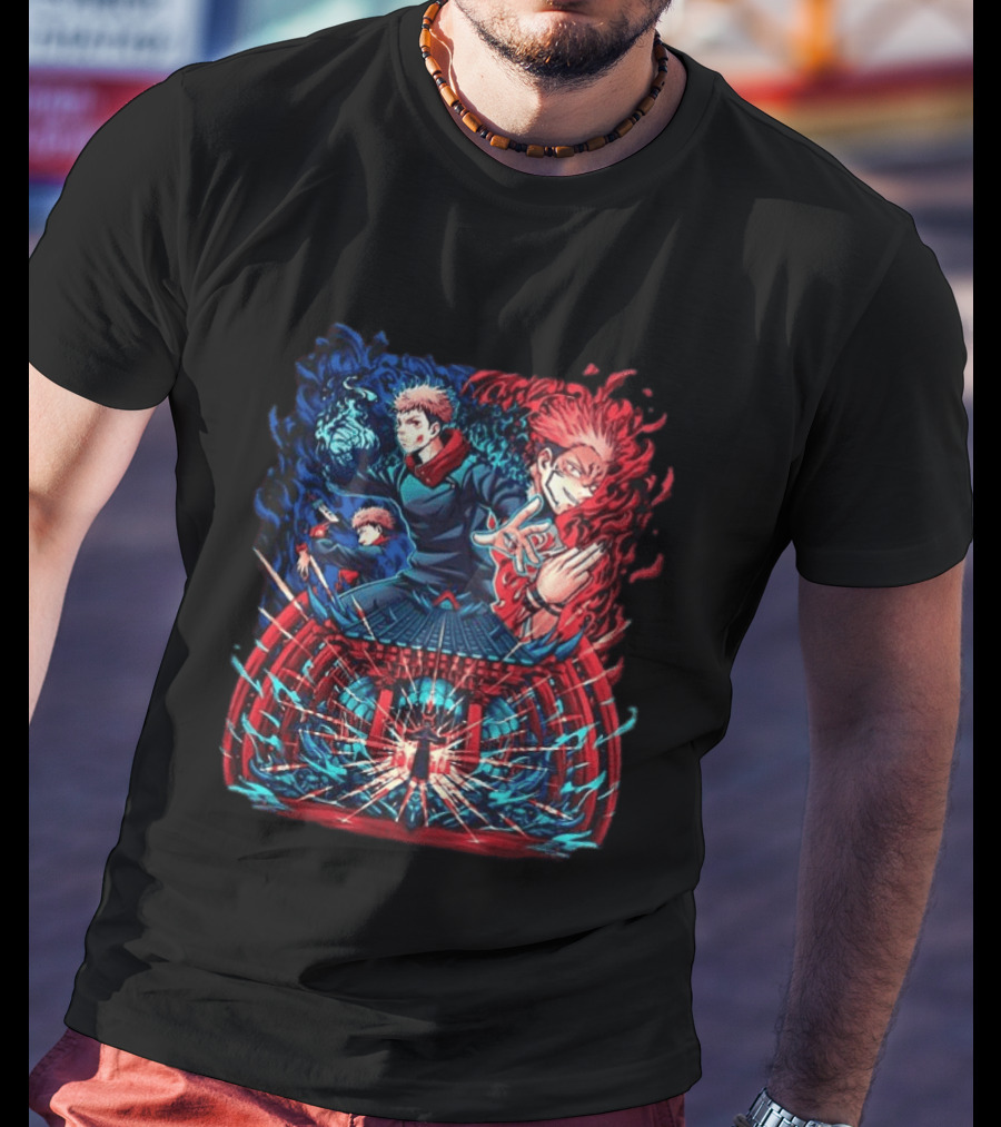 Itadori Yuji Jujutsu Kaisen Sukuna's Territory Expansion Void Possession Anime Mashup T-Shirt