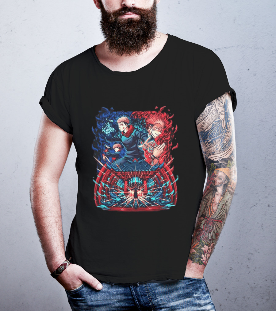 Itadori Yuji Jujutsu Kaisen Sukuna's Territory Expansion Void Possession Anime Mashup T-Shirt