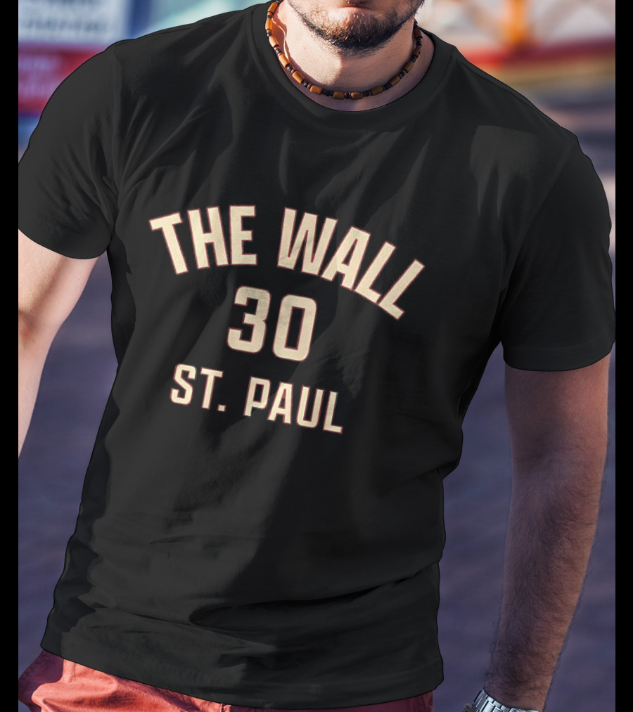 Jesper Wallstedt Minnesota Wild The Wall 30 St Paul T-Shirt