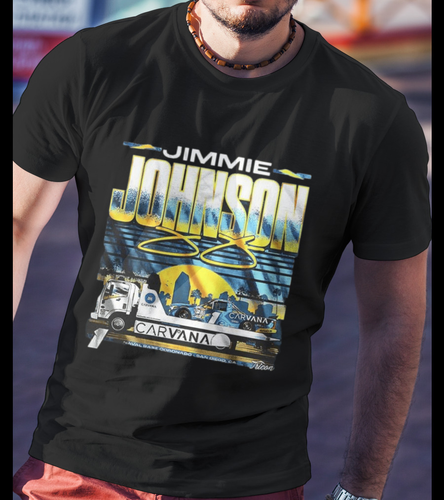 Jimmie Johnson Carvana San Diego Navy Base Coronado 48 Racing Truck T-Shirt