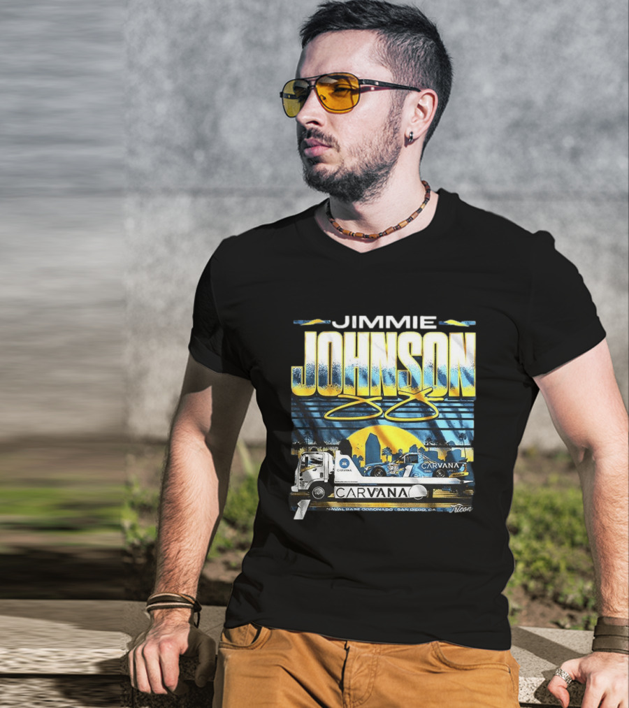 Jimmie Johnson Carvana San Diego Navy Base Coronado 48 Racing Truck T-Shirt