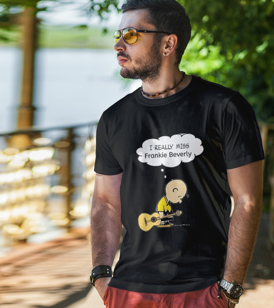 Charlie Brown I Really Miss Frankie Beverly Guitar Player T-Shirt