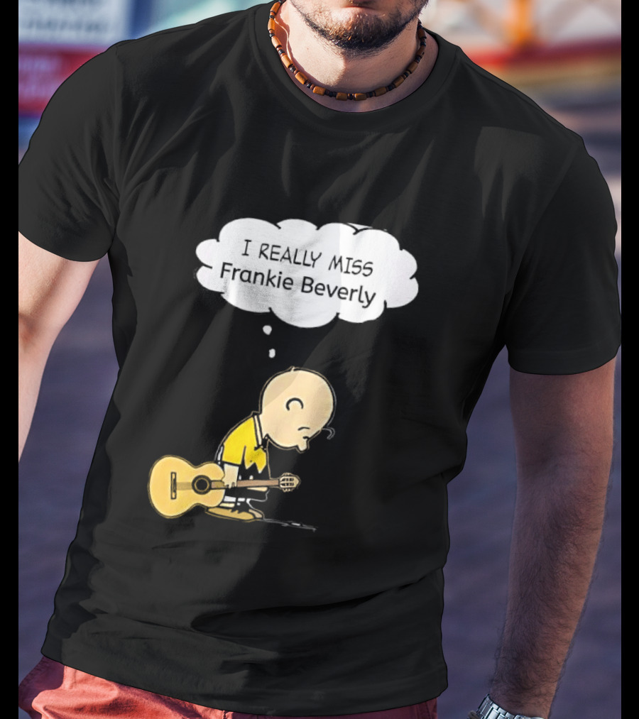 Charlie Brown I Really Miss Frankie Beverly Guitar Player T-Shirt