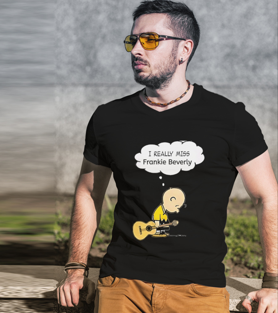 Charlie Brown I Really Miss Frankie Beverly Guitar Player T-Shirt
