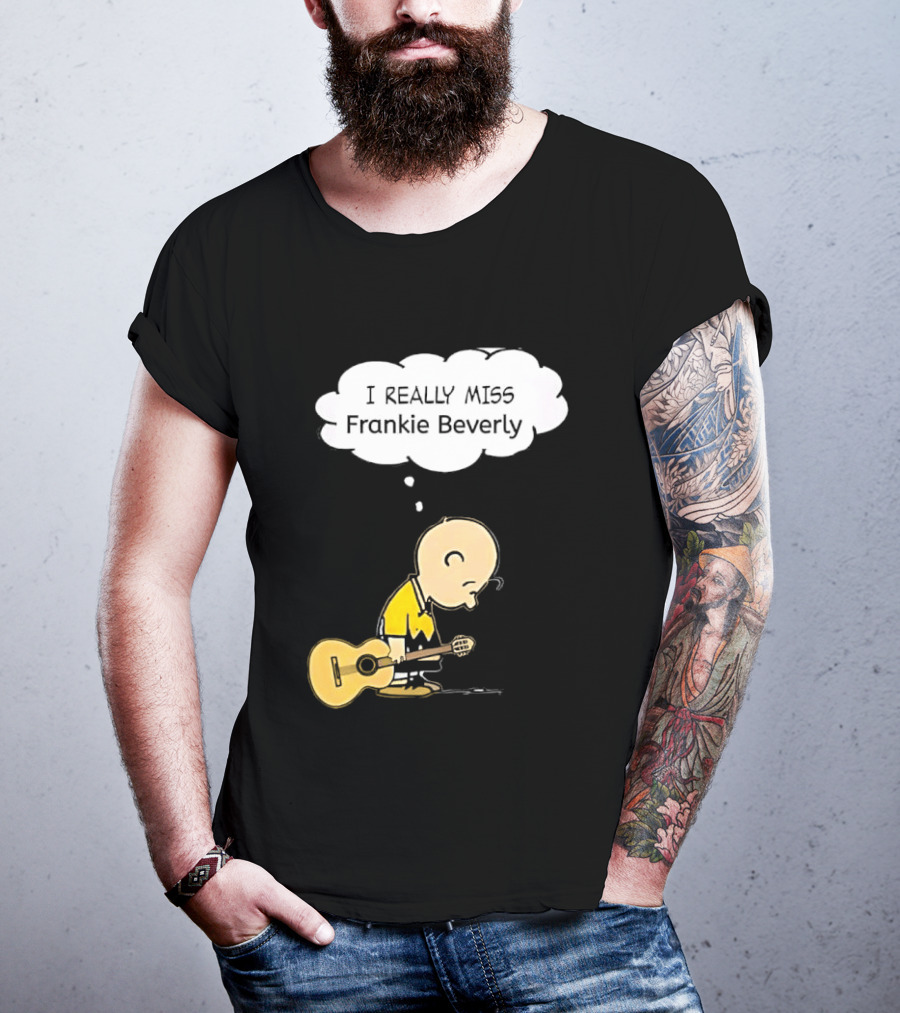 Charlie Brown I Really Miss Frankie Beverly Guitar Player T-Shirt