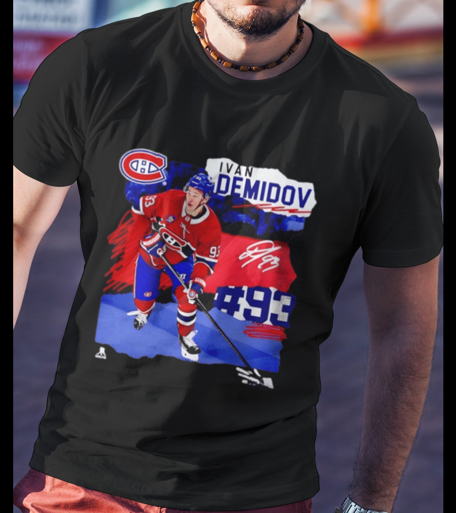 Montreal Canadiens Ivan Demidov #93 Fresh Ice Hockey Player T-Shirt