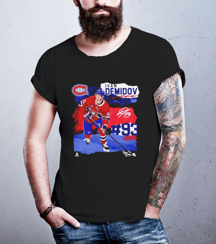 Montreal Canadiens Ivan Demidov #93 Fresh Ice Hockey Player T-Shirt