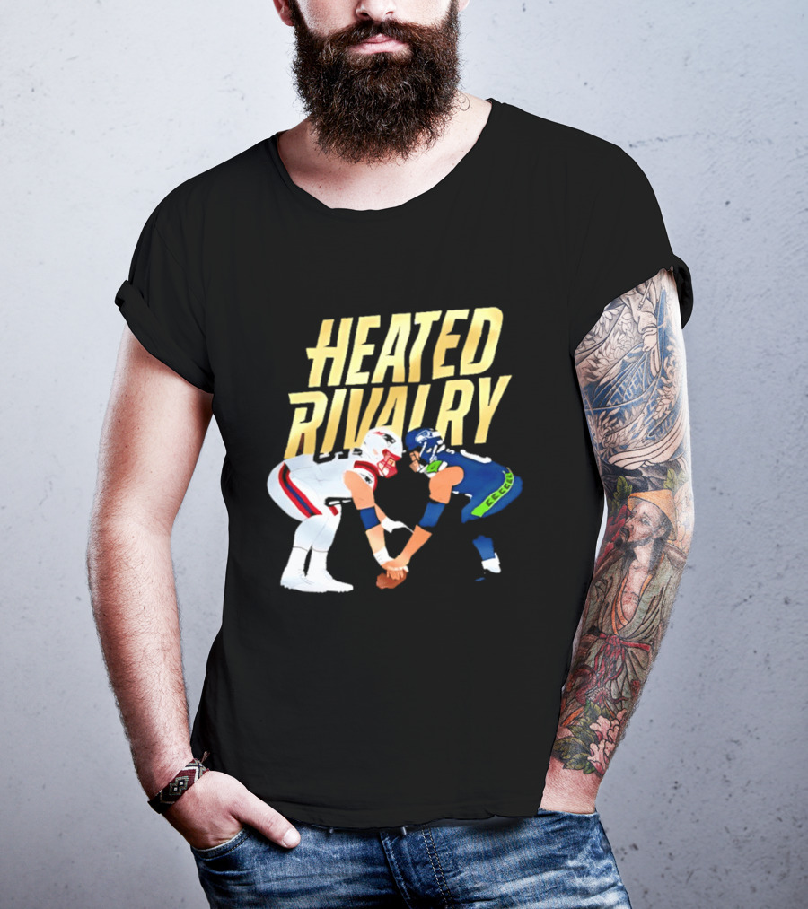 New England Patriots Vs Seattle Seahawks Heated Rivalry Football Players T-Shirt