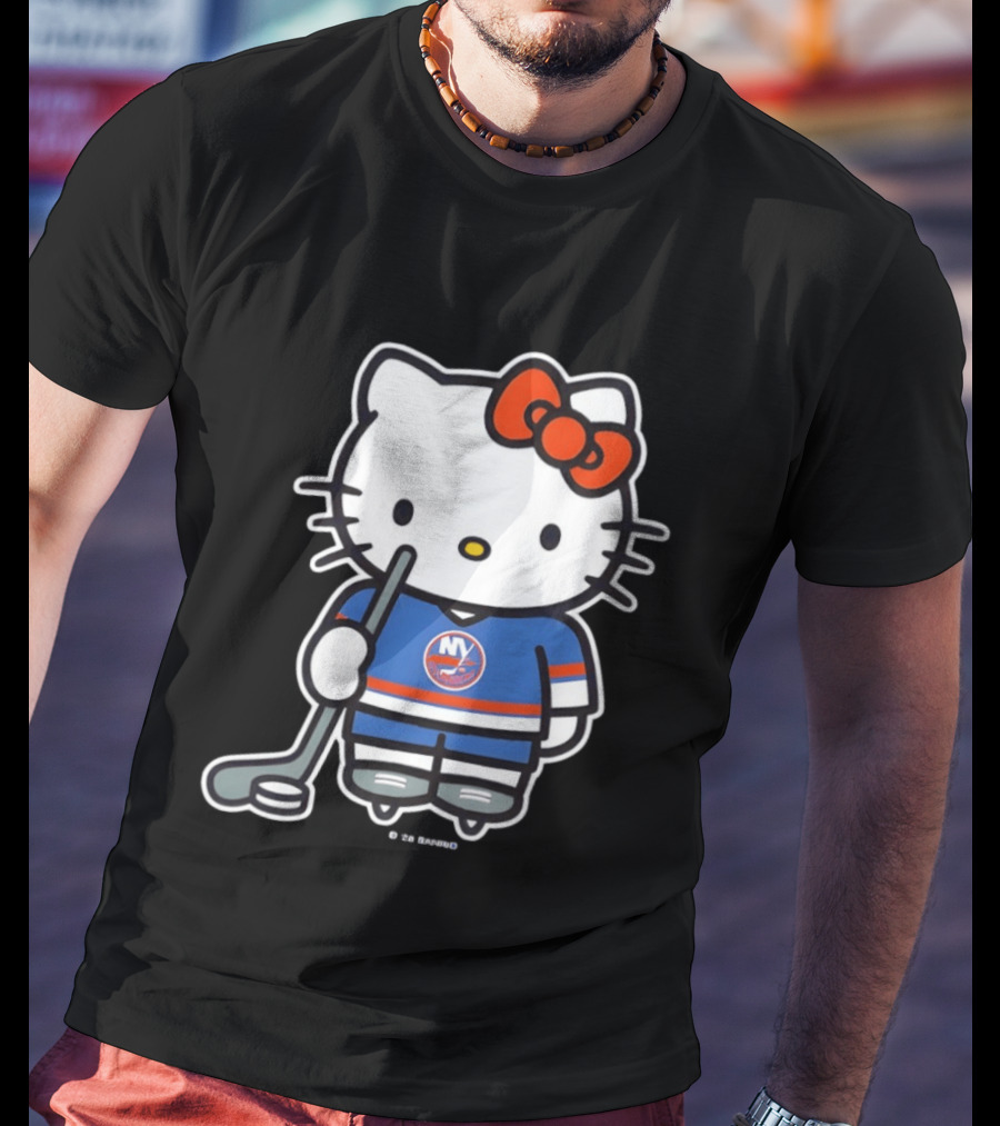 Hello Kitty X New York Islanders Hockey Player NHL 2026 T-Shirt