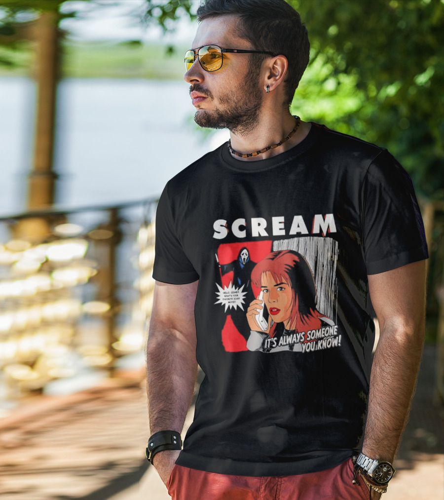 Scream It's Always Someone You Know Hello Sidney What's Your Favorite Scary Movie T-Shirt