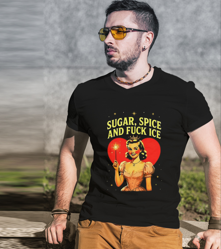 Sugar Spice And Fuck ICE Fairy Heart Caricature T-Shirt
