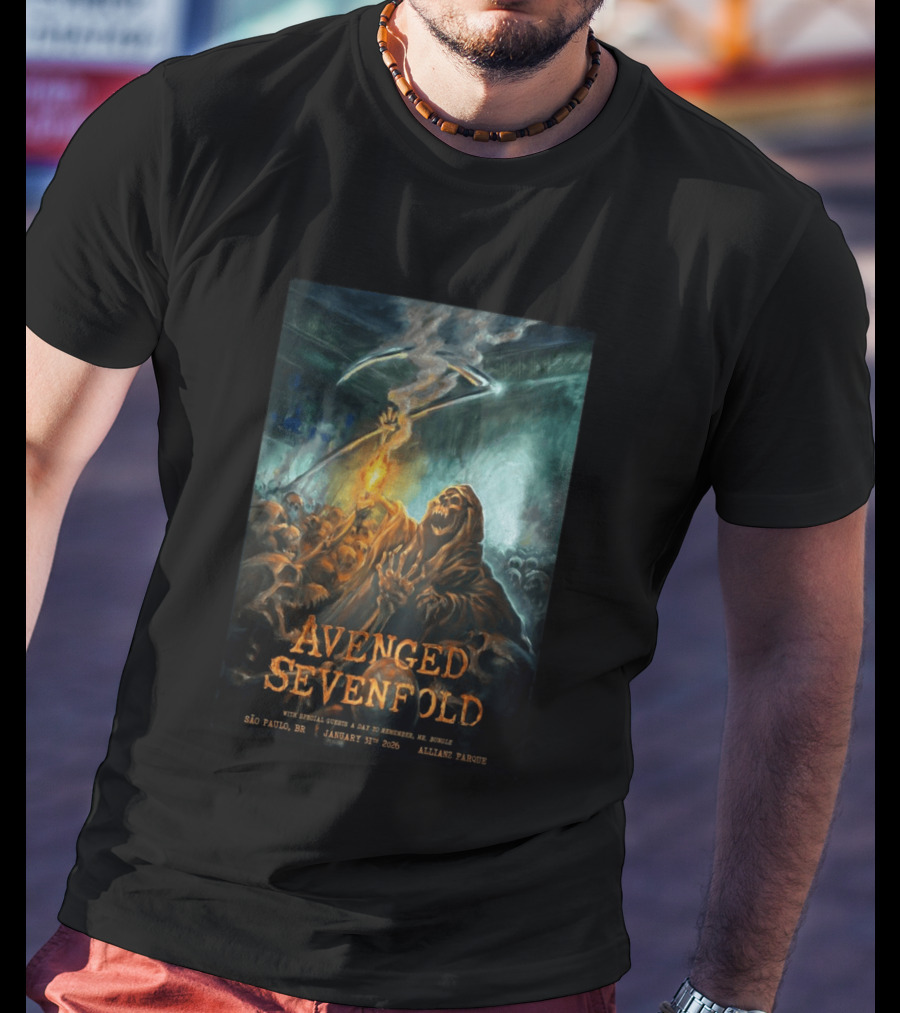 Avenged Sevenfold São Paulo January 31 2026 Allianz Parque Event T-Shirt