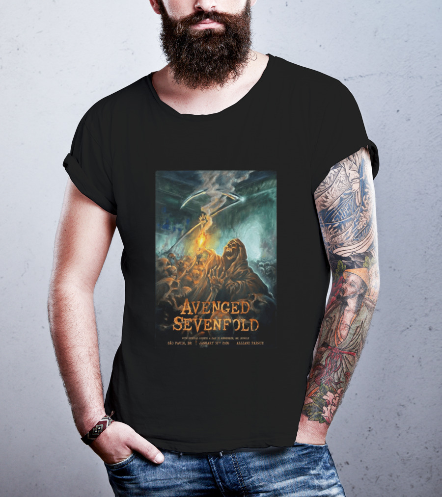 Avenged Sevenfold São Paulo January 31 2026 Allianz Parque Event T-Shirt